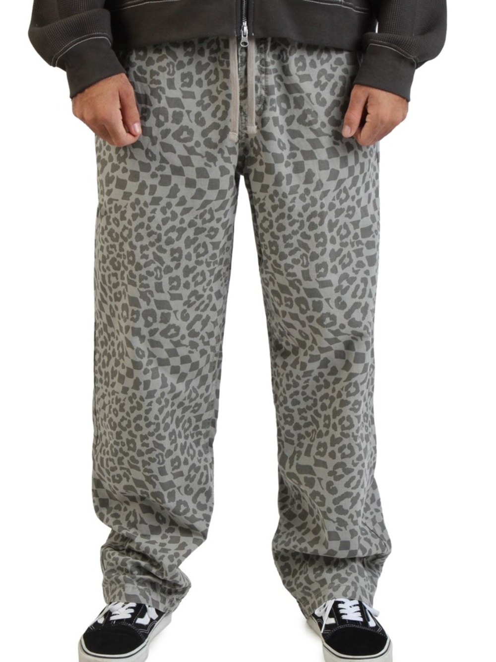 Vans Gray Patterned Chino Pants large
